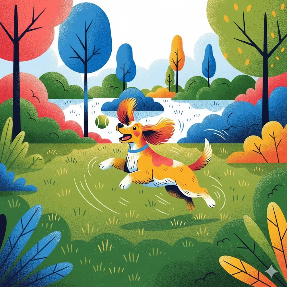 Happy spaniel playing games for energetic dogs